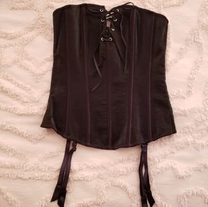 Fredericks of Hollywood black lace up corset